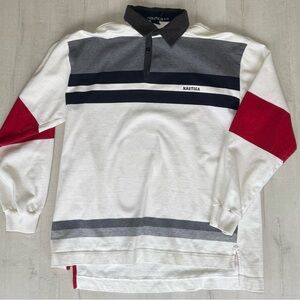 Nautica Colorblock Long Sleeve Polo